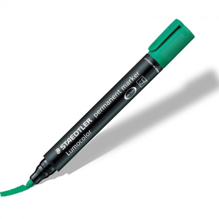 MARQUEUR PERMANENT POINTE OGIVE STAEDTLER LUMOCOLOR 352 VERT a bas prix
