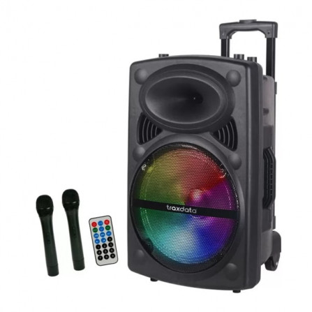 prix Haut-Parleur Traxdata 15" Bluetooth avec 2 Micros Sans Fil