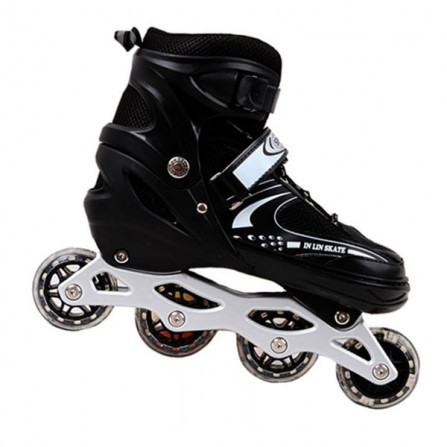 prix PATINS À ROULETTES ALIGNÉES POUR ENFANTS NOIR
