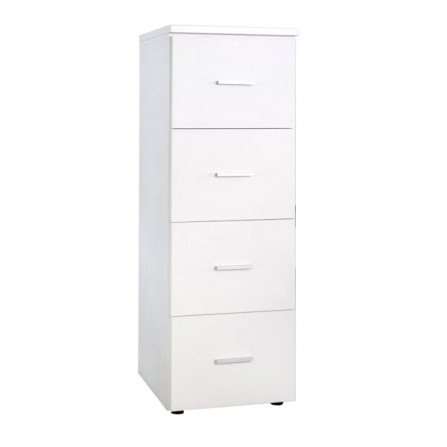 vente ARMOIRE DE RANGEMENT EN MDF AVEC 4 TIROIRS BLANC