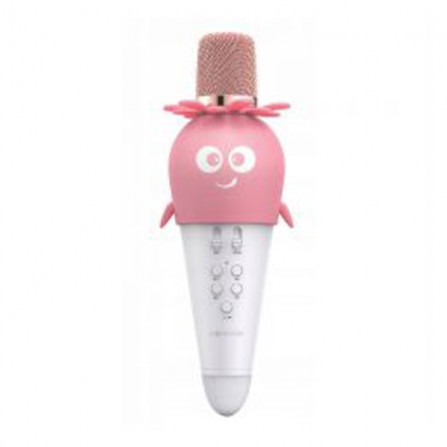 vente MICROPHONE BLUETOOTH KARAOKÉ FOREVER AMS-200 AVEC HAUT-PARLEUR ROSE