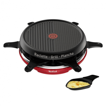 RACLETTE MULTIFONCTION COLORMANIA 3EN1 TEFAL RE12A512 850W NOIR&ROUGE prix pas cher