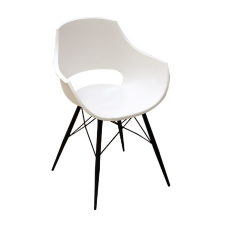 prix CHAISE SOTUFAB COSMOS CHP0059 AVEC PIEDS CHROMÉES BLANC