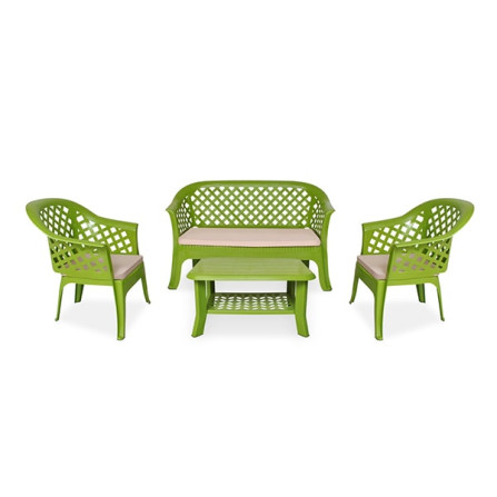 prix SALON JARDIN LARIANA 4 PLACES VERT CHS090-V