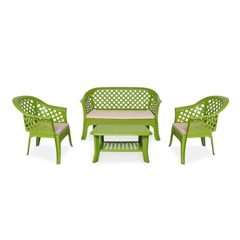 prix SALON JARDIN LARIANA 4 PLACES VERT CHS090-V