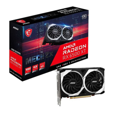 vente CARTE GRAPHIQUE MSI RX 6500 XT MECH 2X 4G OC 4 GO GDDR6 Tunisie