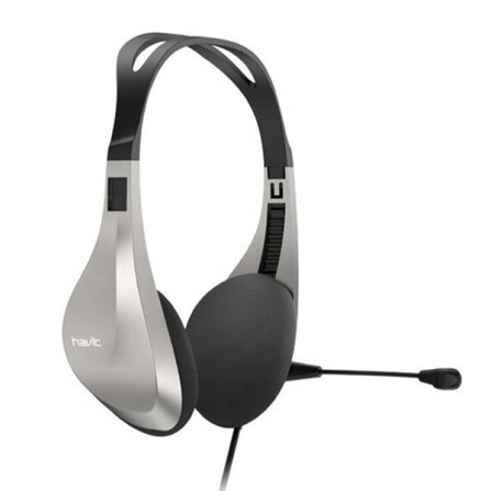 MICRO CASQUE FILAIRE HAVIT H205D POUR PC SILVER HAVIT - 1 - tunisie
