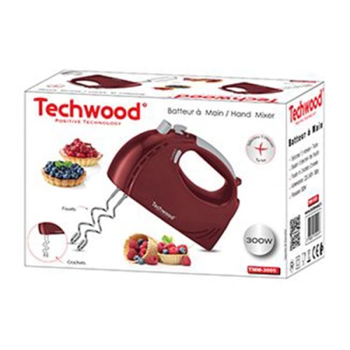 BATTEUR A MAIN TECHWOOD TMM-3005 ROUGE prix