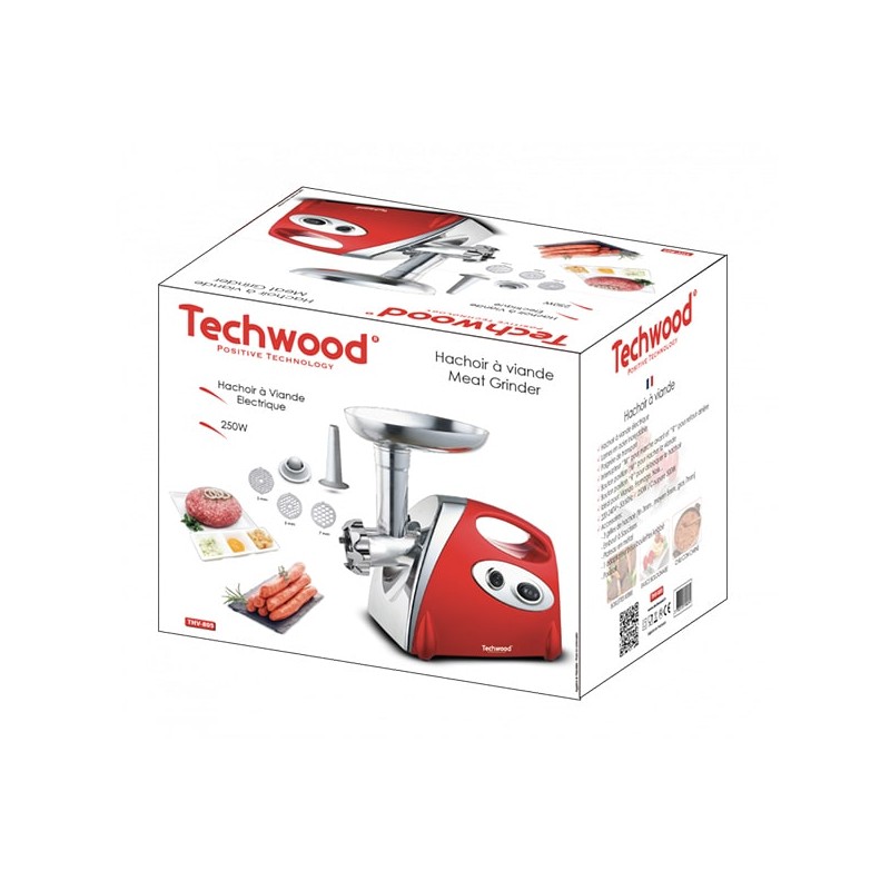 HACHOIR À VIANDE TECHWOOD THV-805 500W ROUGE a bas prix HACHOIR À VIANDE TECHWOOD THV-805 500W ROUGE a bas prix