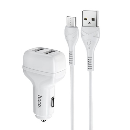 CHARGEUR VOITURE HOCO Z36 DOUBLE USB + CÂBLE USB VERS MICRO prix
