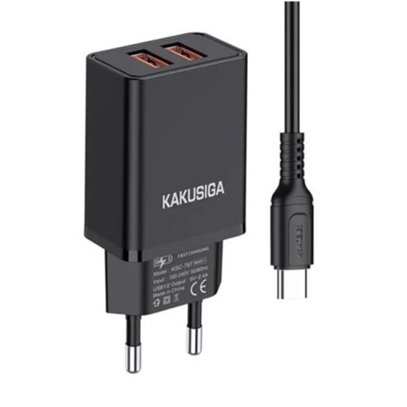 CHARGEUR MURAL KAKU POUR TYPE C  2.4A KSC-788 NOIR prix