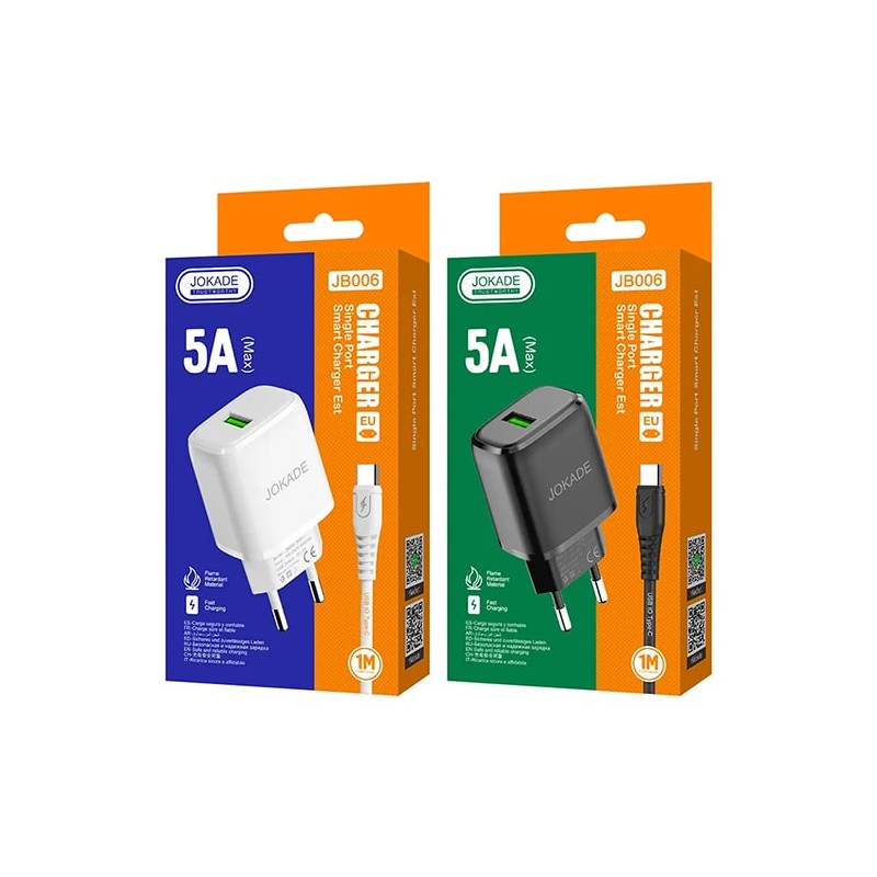 CHARGEUR JOKADE JB006 AVEC CÂBLE TYPE C prix