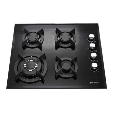 vente PLAQUE DE CUISSON À GAZ STARONE 4 FEUX VERRE NOIR