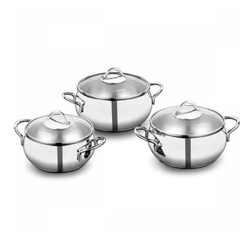 prix SET COOKWARE 6 PIÈCES KORKAMZ TOMBIK A1801 INOX