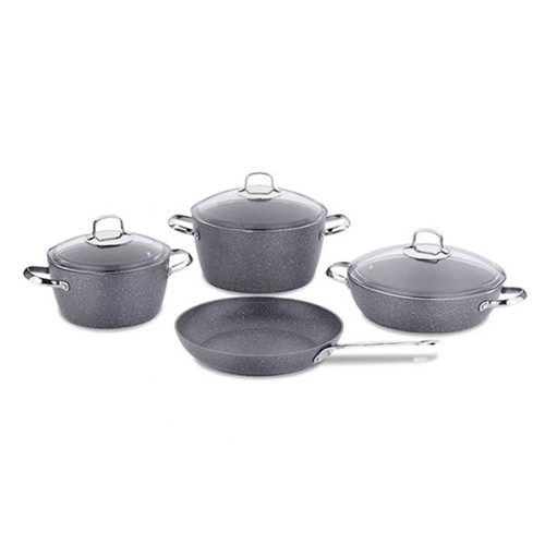 SET 7 PIÈCES KORKAMZ NEA GRANIT A2892 GRIS korkmaz - 1 - tunisie