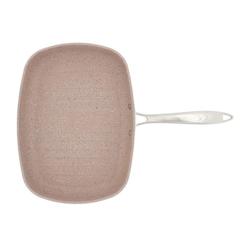 prix POÊLE GRILL KORKMAZ GRANITA 35X25CM A1269 BEIGE