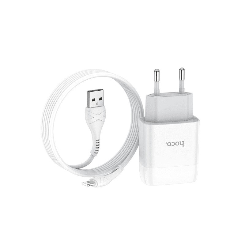 vente CHARGEUR SECTEUR HOCO C72A 2.1A USB VERS TYPE-C à bas prix