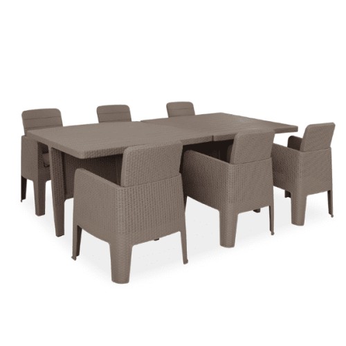 SALON JARDIN GAMMARTH SOTUFAB AVEC 6 CHAISE