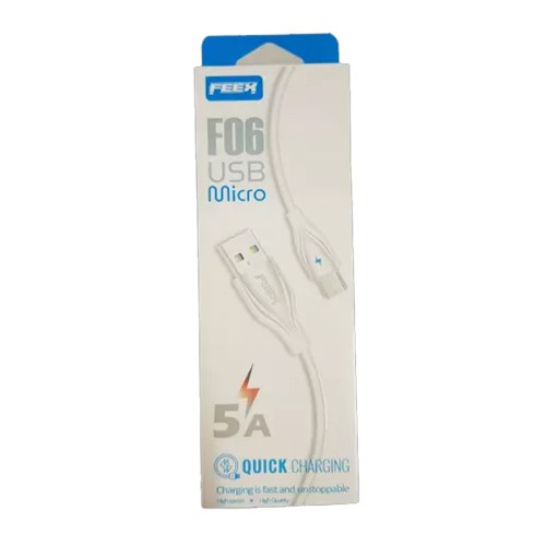 CÂBLE CHARGEUR FEEX F06 USB VERS MICRO USB BLANC prix