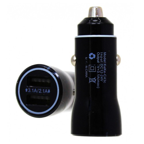 CHARGEUR VOITURE KEKE C43C - NOIR
 prix