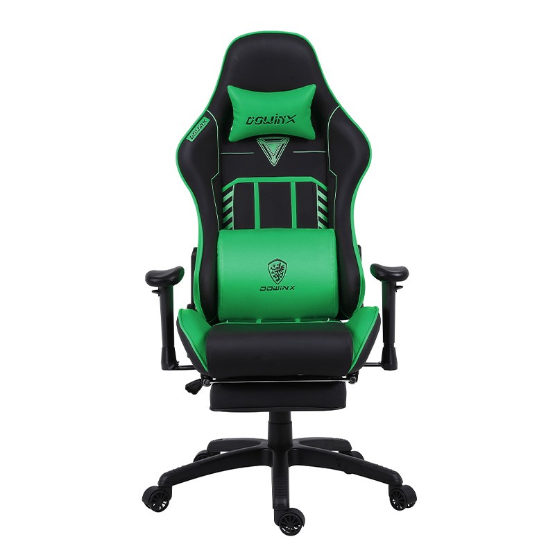 CHAISE GAMING DOWINX LS6670 AVEC FONCTION MASSAGE ET REPOSE PIED VERT PRIX