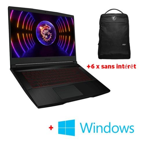 PC PORTABLE MSI GAMING GF643 THIN I5 PRIX