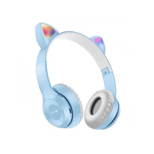 casque-mp3-bluetooth-oreillettes-de-chat-mz47-bleu-ciel a prix réduit