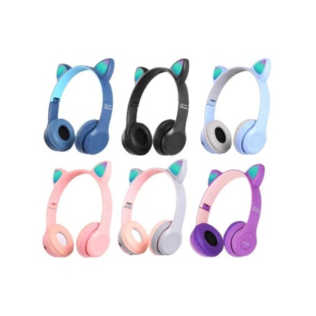 vente Casque MP3 Bluetooth Oreillettes de Chat MZ47 ROSE