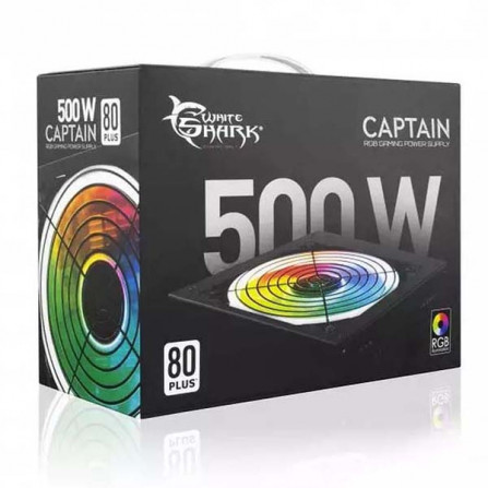 BLOC D'ALIMENTATION WHITE SHARK CAPTAIN 500W 80PLUS RGB