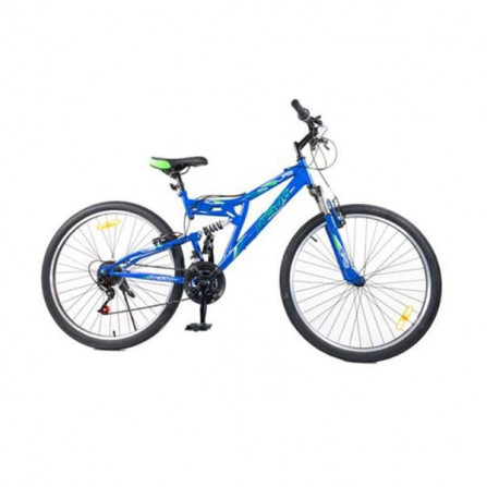 BICYCLETTE PRADO DOUBLE SUSPENSION CADRE D 26"- BLEU